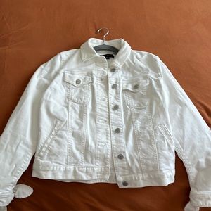 White Ann Taylor Jean Jacket